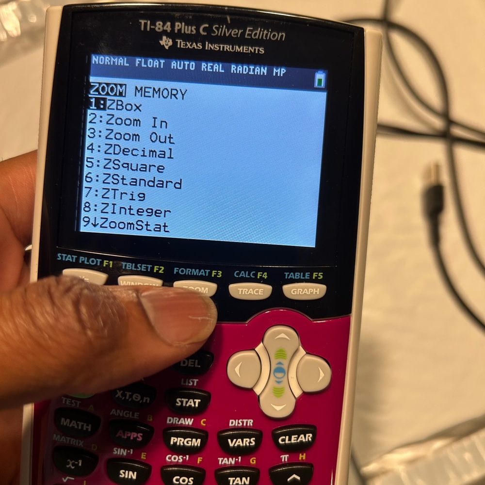Texas Instrument TI 84 Plus C Graphing Calculator W Cover Tested Raspberry - Picture 6 of 12